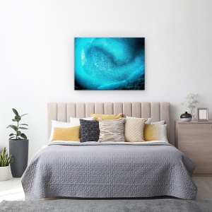 Tablou canvas - Scolarizare Sardine, Sub Apa, Peste, Sardine, Albastru, Ocean, 50 x 70 cm - Img 3
