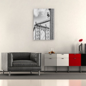 Tablou canvas - Scurtatura Catre Brooklyn, Manhattan, Pod, Fereastra, Curatenie, 40 x 60 cm - Img 2