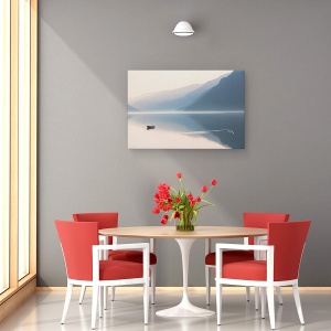 Tablou canvas - Seara Statica, Stare De Spirit, Barca, Pasare, Inca, Veitastrond, 60 x 90 cm - Img 4