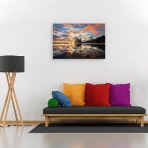 Tablou canvas - Simfonie In Apus, Peisaj Marin, Cer, Apa, 60 x 90 cm - Img 2