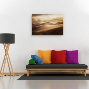 Tablou canvas - Singur, Desert, Furtuna de Nisip, Peisaj, Dune, 40 x 60 cm - Img 2