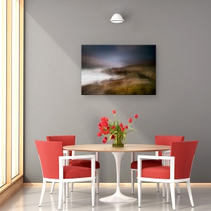 Tablou canvas - Singur, Peisaj Marin, Abstract, Vigo, Spania, Expunere Lunga, 40 x 60 cm - Img 4