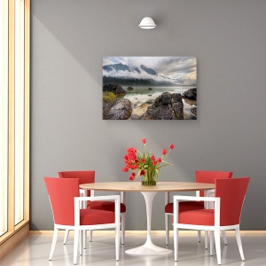 Tablou canvas - Stancile, Apa, Clar, Inca, Senin, 60 x 90 cm - Img 4
