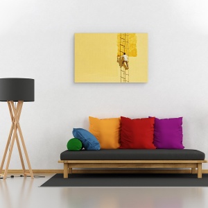 Tablou canvas - Strada, Scara, Pictor, Pictura, Serviciu, Lucrator, 40 x 60 cm - Img 2