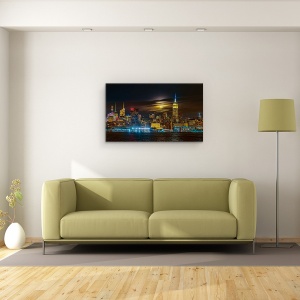 Tablou canvas - Super Luna In New York, Statele Unite Ale Americii, 50 x 80 cm - Img 2