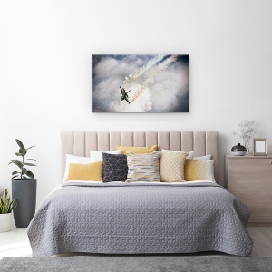Tablou canvas - Superjet, Luptator, Jet, Aviatie, Actiune, Militar, 50 x 80 cm - Img 3
