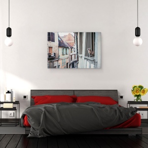 Tablou canvas - Teritoriu, Pisica, Pet, Animal, Fereastra, Amuzant, 60 x 90 cm - Img 3