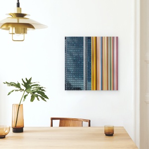 Tablou canvas - Tine Directia, Arhitectura, Curcubeu, Abstract, Linii, Culoare, 90 x 90 cm - Img 4