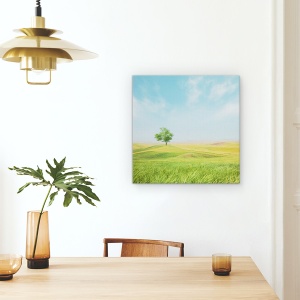 Tablou Canvas - Totul E Bine, Copac, Peisaj, Vara, Singur, 90 x 90 cm - Img 4