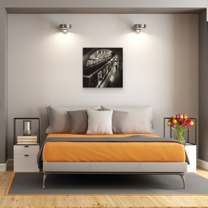 Tablou canvas - Ultimul Metrou, Franta, Paris, Gara, Tren, Metrou, 90 x 90 cm - Img 3