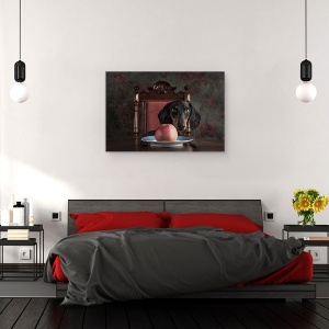 Tablou canvas - Un Mar Pe Zi Tine Doctorul La Distanta, Studio, Caini, Animale, 60 x 90 cm - Img 3