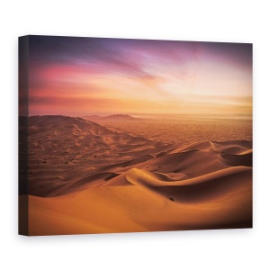 Tablou canvas - Un Sfarsit Si Un Inceput, Desert, Chebbi, Apus De Soare, Maroc, 75 x 100 cm