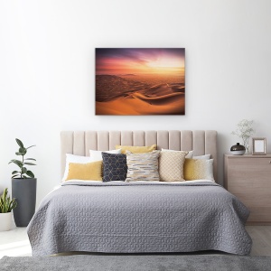Tablou canvas - Un Sfarsit Si Un Inceput, Desert, Chebbi, Apus De Soare, Maroc, 60 x 80 cm - Img 3