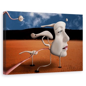 Tablou canvas - Un Tribut Adus Lui Salvador Dali, Ireal, Suprarealism, Fata, 60 x 90 cm