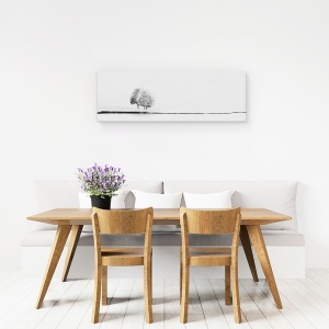 Tablou canvas - Unit, Lac, Copaci, Minimalistic, Panorama, Peisaj, 30 x 90 cm - Img 4