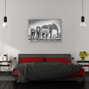 Tablou canvas - Unitate gigantica, Nature, Elefant, Mama, Africa, 80 x 120 cm - Img 3