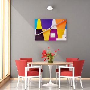 Tablou canvas - Urcand Treptele Curcubeului, Abstract, Culoare, Scari, 80 x 120 cm - Img 4