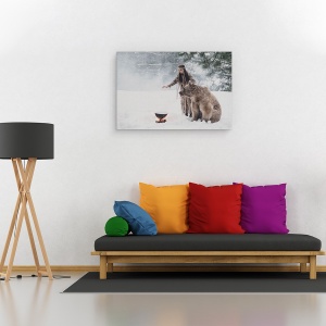 Tablou canvas - Urs, Femeie, Urs, Ireal, Invingator, 60 x 90 cm - Img 2