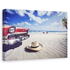 Tablou canvas - Varadero, Cuba, Palarie, Masina, Clasic, 80 x 120 cm