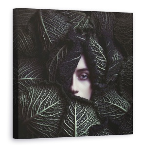 Tablou canvas - Varza, Femeie, Portret, Conceptual, Ochi, Model, 60 x 60 cm