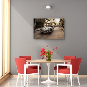 Tablou canvas vintage Havana cu strada cubanez