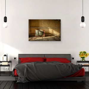 Tablou canvas - Vechiul Televizor, Natura Moarta, Degradare, 60 x 90 cm - Img 3