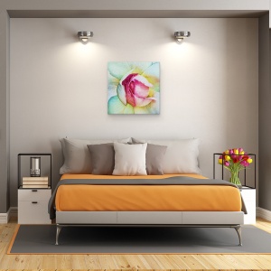 Tablou canvas - Viata In Roz, Floare, Trandafir, Petala, 90 x 90 cm - Img 3