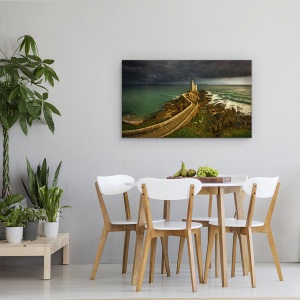 Tablou canvas - Vine Ploaia, Turn, Far, Arhitectura, Cale, Mod, 50 x 80 cm - Img 4