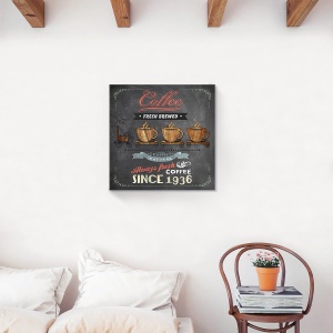 Tablou decorativ vintage bucatarie Coffee Mocha pe canvas