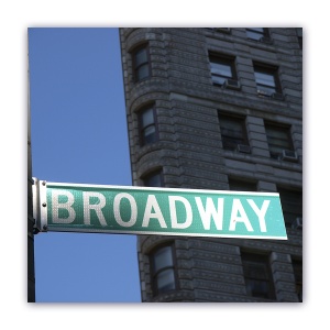Tablou Canvas - Vintage, Monochrom, Broadway, New York, 60 x 60 cm