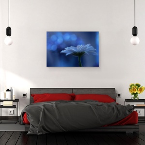 Tablou canvas - Visele Spatiale, Picatura, Apa, Floare, Albastru, 40 x 60 cm - Img 3