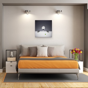 Tablou canvas - Vrei Sa, Mazare, Lingura, Furculita, Legume, Punct, 60 x 60 cm - Img 3