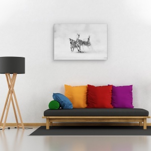 Tablou canvas - Zebre, Nature, Trio, Linii, 60 x 90 cm - Img 2