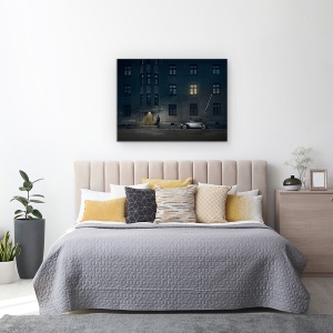 Tablou canvas - Ziua In Care Am Vazut Moartea, Gandac, Oras, Calatorie, Singuratate, Noapte, 75 x 100 cm - Img 3