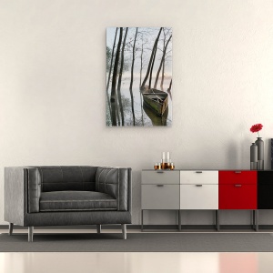 Tablou canvas - Zori de Zi, Senin, Zori, Barca, Peisaj Marin, Abur, 80 x 120 cm - Img 2