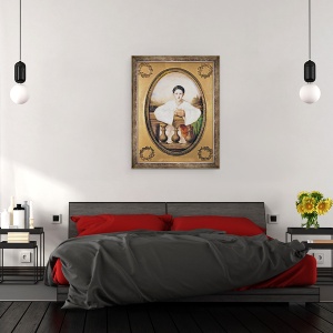 Tablou inramat - A. Trouve - Portretul lui Gaspard Deburau 1796-1846 ca Pierrot, 60 x 80 cm - Img 3