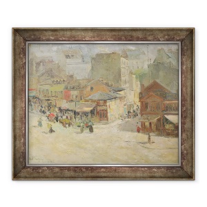 Tablou inramat - Abel-Truchet - Scena de strada in Montmartre, 50 x 60 cm