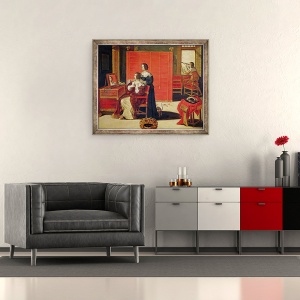 Tablou inramat - Abraham Bosse - Cele Cinci Simturi - Vedere, 50 x 60 cm - Img 2