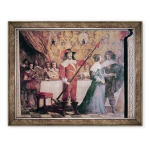 Tablou inramat - Abraham Bosse - Mingea Court fresca, 60 x 80 cm