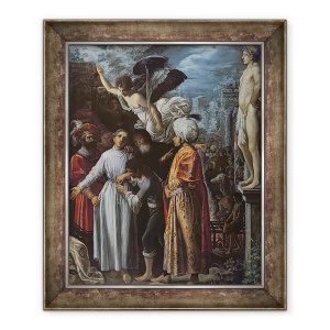 Tablou inramat - Adam Elsheimer - Sfantul Lawrence pregatit pentru Martiriu, 50 x 60 cm