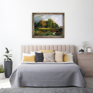 Tablou inramat - Adolf Vollmer - Stangenmuhlengrund in Sachsenwald, 60 x 80 cm - Img 3
