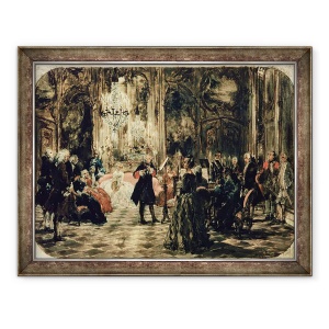 Tablou inramat - Adolph Friedrich Erdmann von Menzel - Schita pentru Concertul Flaut, 60 x 80 cm