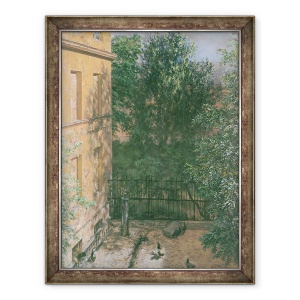 Tablou inramat - Adolph Friedrich Erdmann von Menzel - Vedere la o curte mica, 70 x 90 cm