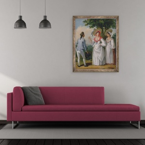 Tablou inramat - Agostino Brunias - Free West Indian Creoles in rochie eleganta, 70 x 85 cm - Img 2