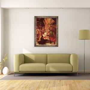 Tablou inramat - Albrecht Altdorfer - Nasterea lui Hristos II, 70 x 90 cm - Img 2