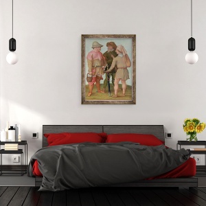 Tablou inramat - Albrecht Durer - Trei tarani, 60 x 80 cm - Img 3