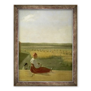 Tablou inramat - Aleksei Gavrilovich Venetsianov - Recoltarea in timpul verii, 60 x 80 cm