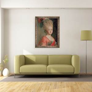 Tablou inramat - Alexander Roslin - Portret imparateasa Maria Fyodorina 1759-1828, 70 x 90 cm - Img 2