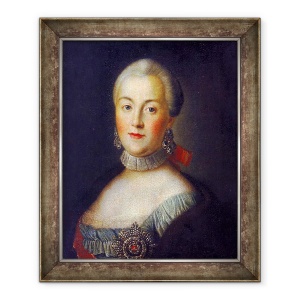 Tablou inramat - Alexei Petrovich Antropov - Portretul Marii Ducese Ecaterina Alekseevna, viitoarea imparateasa Ecaterina a II-a cea Mare, 70 x 85 cm