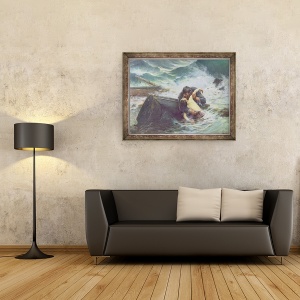 Tablou inramat - Alfred Guillou - Adieu, 70 x 90 cm - Img 2